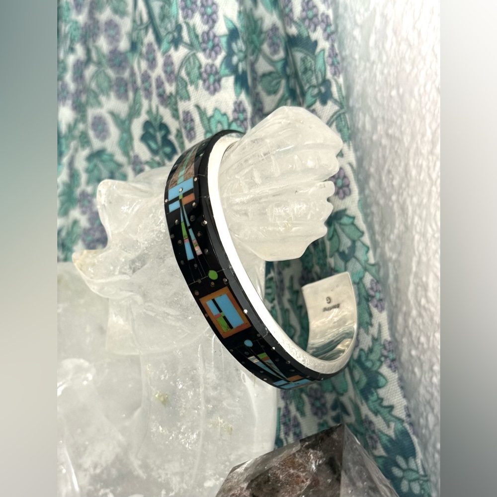 NWT Gilbert Smith Navajo Handmade Night Sky Inlay Bracelet